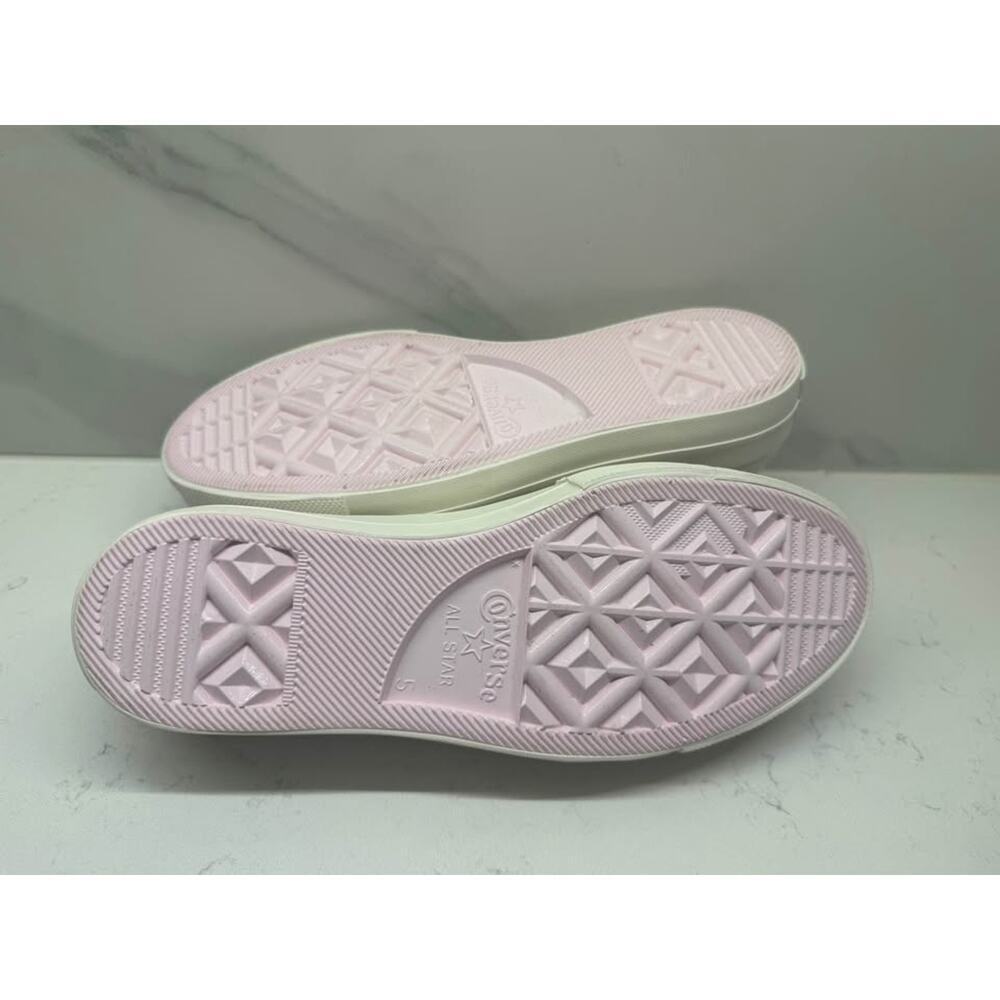 Converse Women’s Size 7 Cream Satin Big Eyelet Lace Tongue Ribbon Tie Sneakers - Picture 7 of 8